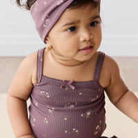 Organic Cotton Modal Bridget Singlet Bodysuit - Petite Fleur Childrens Bodysuit from Jamie Kay NZ