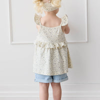 Organic Cotton Kaia Top - Dainty Egret Blues Childrens Top from Jamie Kay NZ