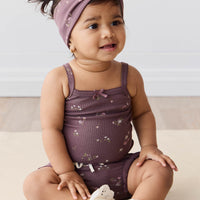 Organic Cotton Modal Bridget Singlet Bodysuit - Petite Fleur Childrens Bodysuit from Jamie Kay NZ