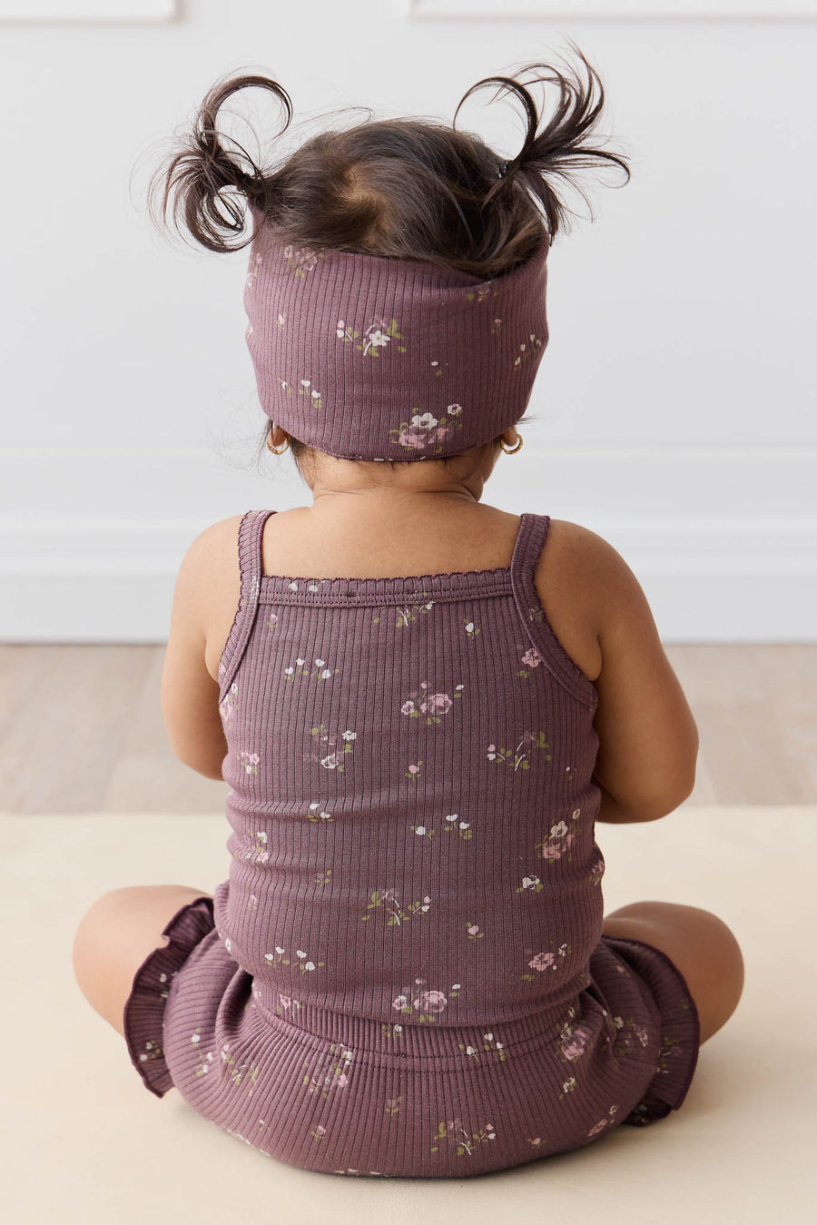 Organic Cotton Modal Bridget Singlet Bodysuit - Petite Fleur Childrens Bodysuit from Jamie Kay NZ