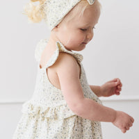 Organic Cotton Kaia Top - Dainty Egret Blues Childrens Top from Jamie Kay NZ