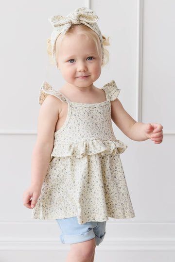 Organic Cotton Kaia Top - Dainty Egret Blues Childrens Top from Jamie Kay NZ