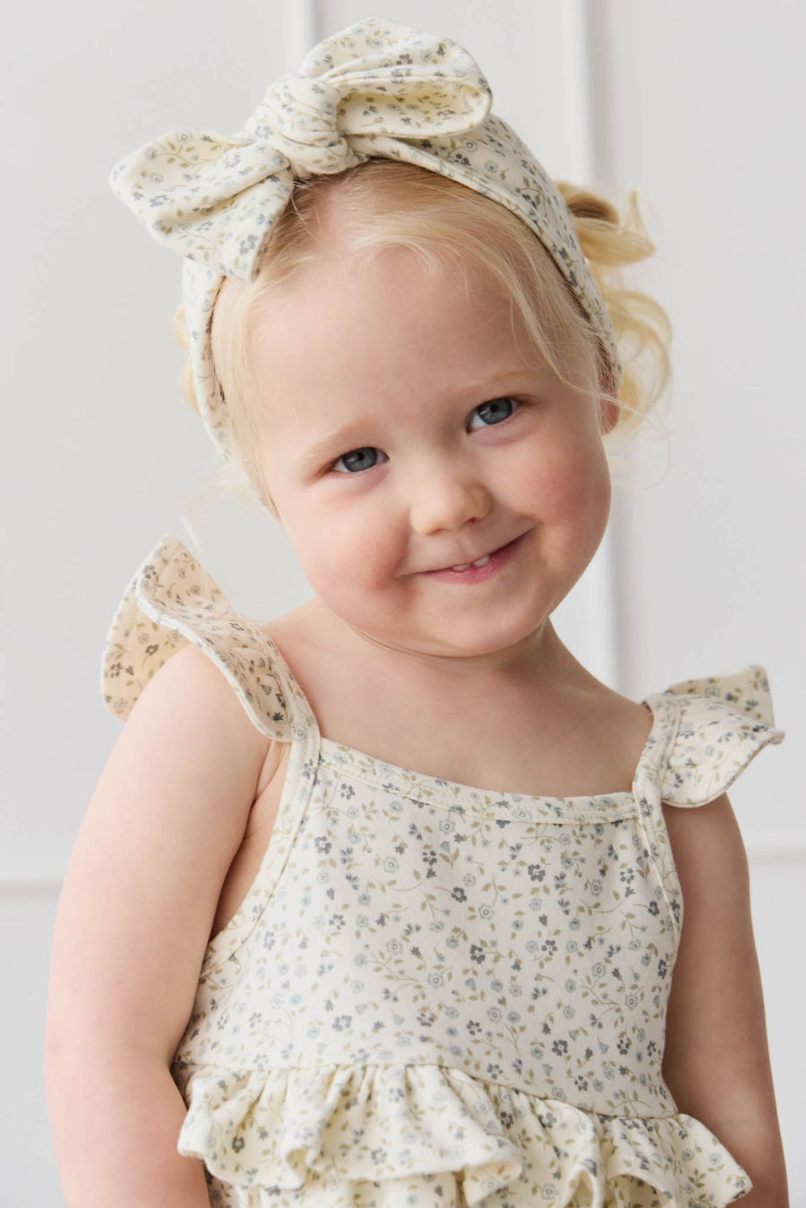 Organic Cotton Headband - Dainty Egret Blues Childrens Headband from Jamie Kay NZ