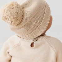 Ethan Hat - Oatmeal Marle Childrens Hat from Jamie Kay NZ