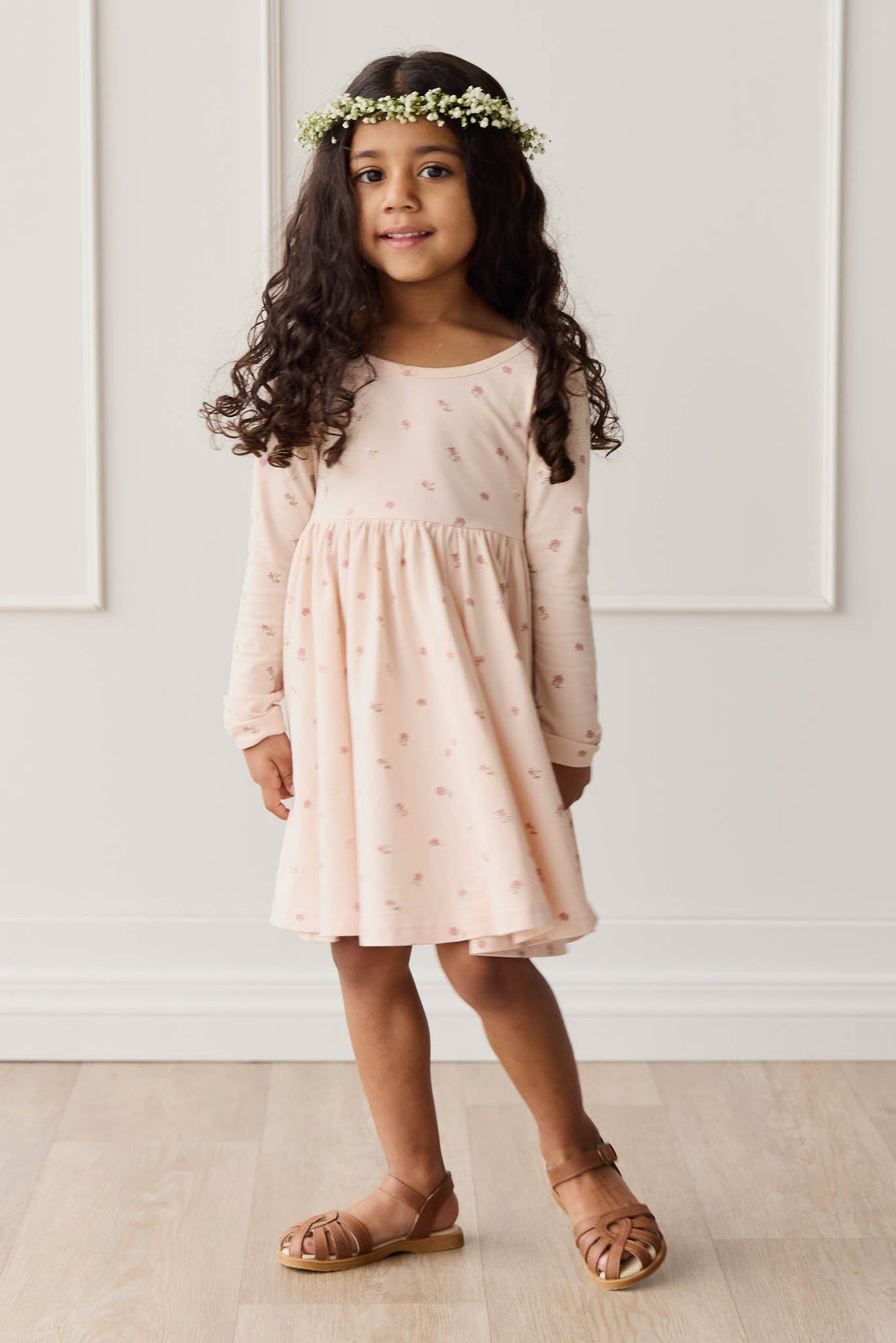 Organic Cotton Tallulah Dress - Meredith Morganite Childrens Dress from Jamie Kay NZ