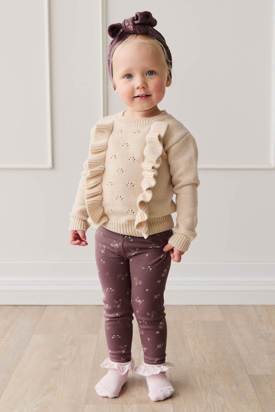 Organic Cotton Modal Everyday Legging - Petite Fleur Childrens Legging from Jamie Kay NZ