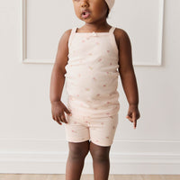 Organic Cotton Singlet - Meredith Morganite Childrens Singlet from Jamie Kay NZ