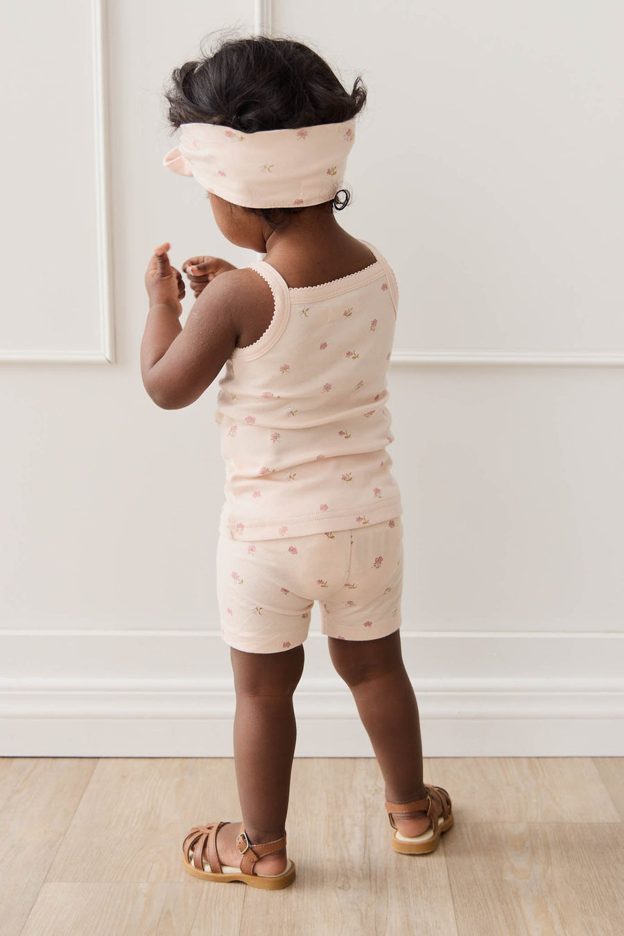 Organic Cotton Singlet - Meredith Morganite Childrens Singlet from Jamie Kay NZ