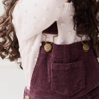 Jordie Cord Overall - Blackberry Childrens Overall from Jamie Kay NZ