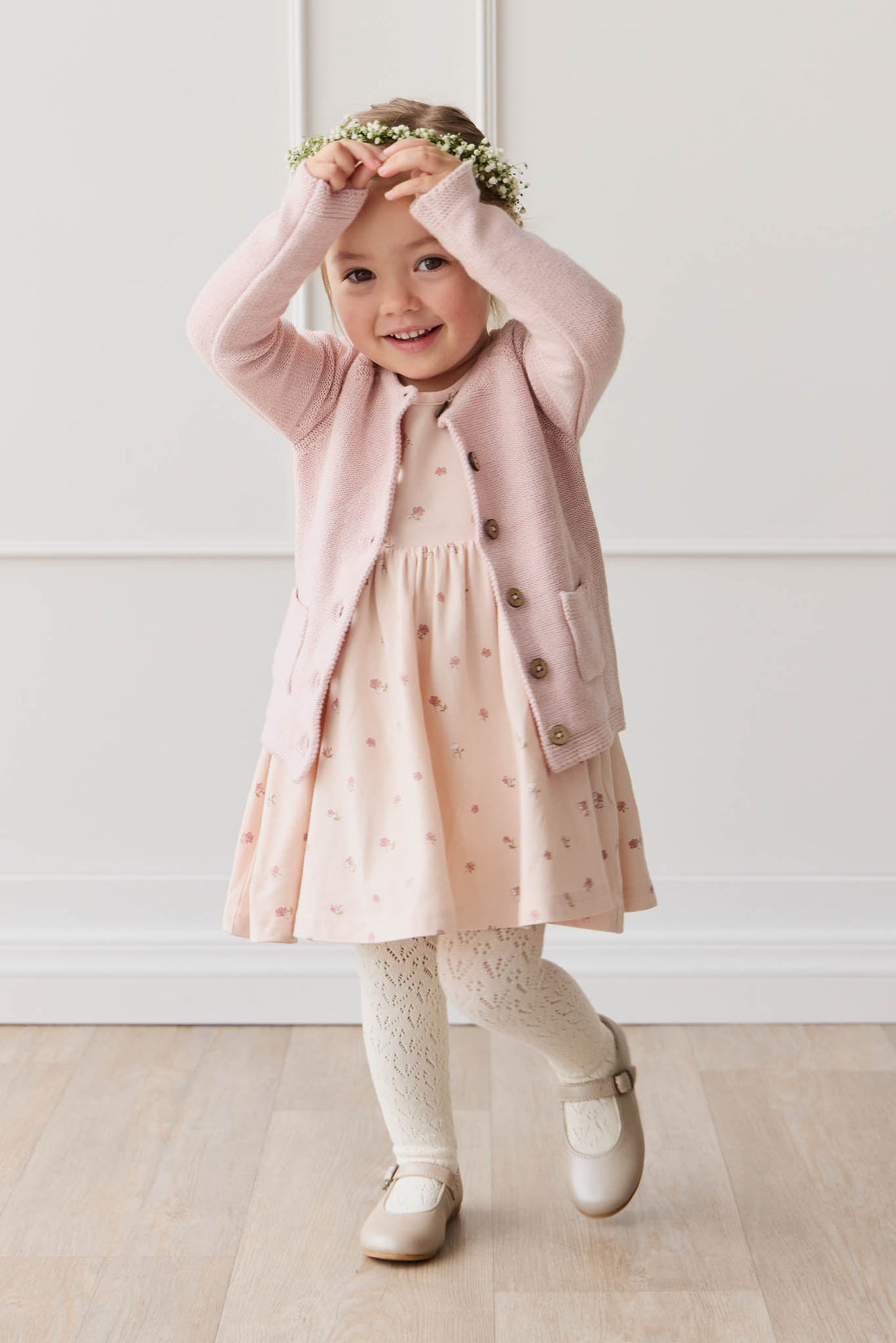 Organic Cotton Tallulah Dress - Meredith Morganite Childrens Dress from Jamie Kay NZ