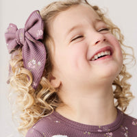 Organic Cotton Modal Bow - Petite Fleur Childrens Bow from Jamie Kay NZ