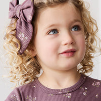 Organic Cotton Modal Bow - Petite Fleur Childrens Bow from Jamie Kay NZ