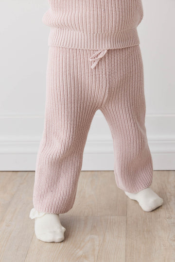 Morgan Knitted Pant - Old Rose Childrens Pant from Jamie Kay NZ