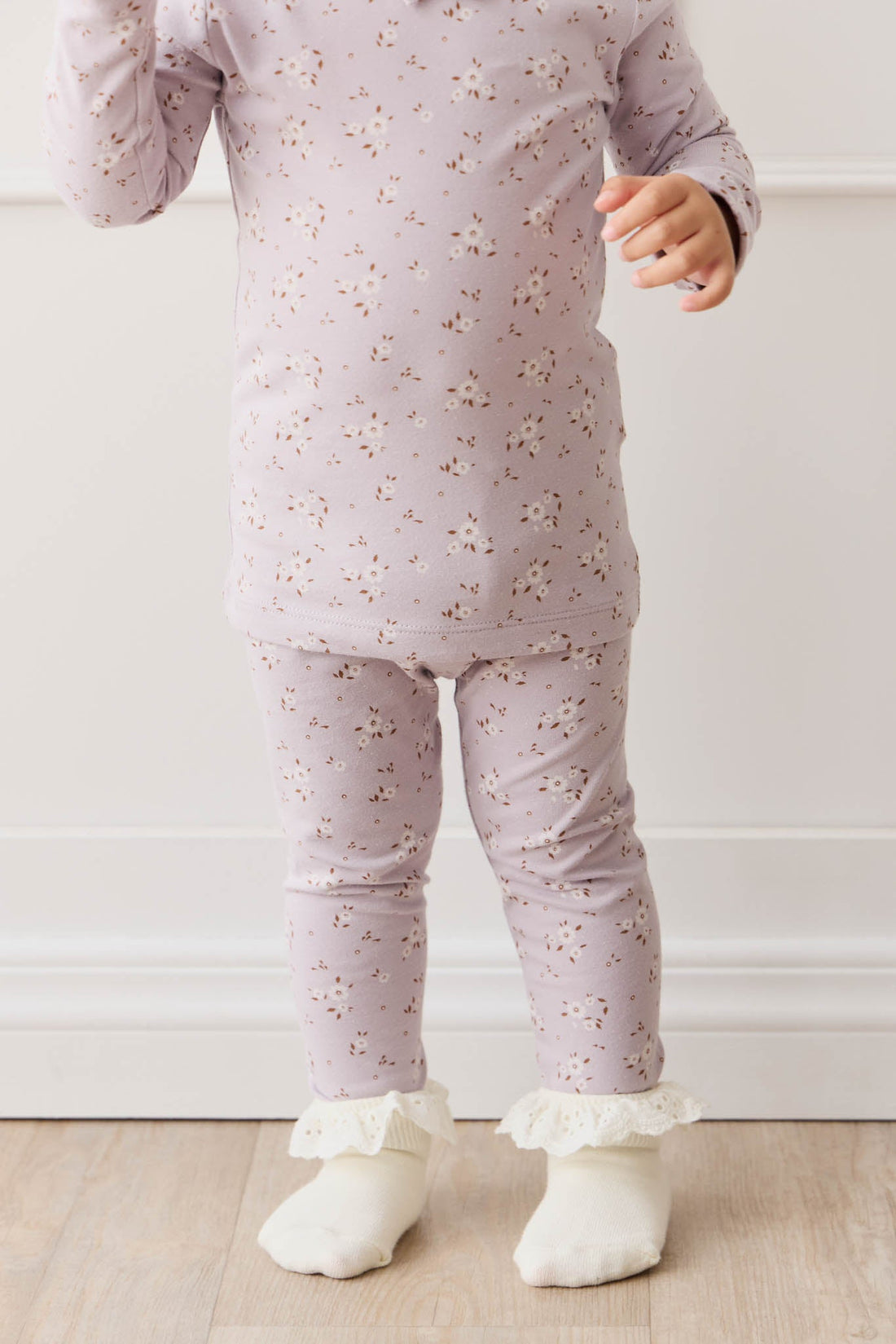 Organic Cotton Everyday Legging - Lulu Bloom Iris Childrens Legging from Jamie Kay NZ