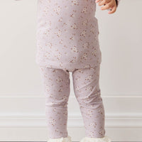 Organic Cotton Everyday Legging - Lulu Bloom Iris Childrens Legging from Jamie Kay NZ