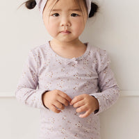 Organic Cotton Long Sleeve Top - Lulu Bloom Iris Childrens Top from Jamie Kay NZ