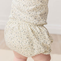 Organic Cotton Frill Bloomer - Dainty Egret Blues Childrens Bloomer from Jamie Kay NZ