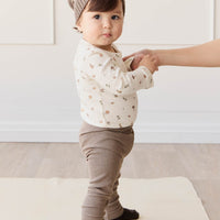 Organic Cotton Modal Everyday Legging - Brownie Marle Childrens Legging from Jamie Kay NZ