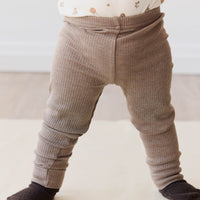 Organic Cotton Modal Everyday Legging - Brownie Marle Childrens Legging from Jamie Kay NZ