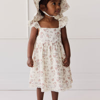 Organic Cotton Elodie Dress - Selena Blush Childrens Dress from Jamie Kay NZ