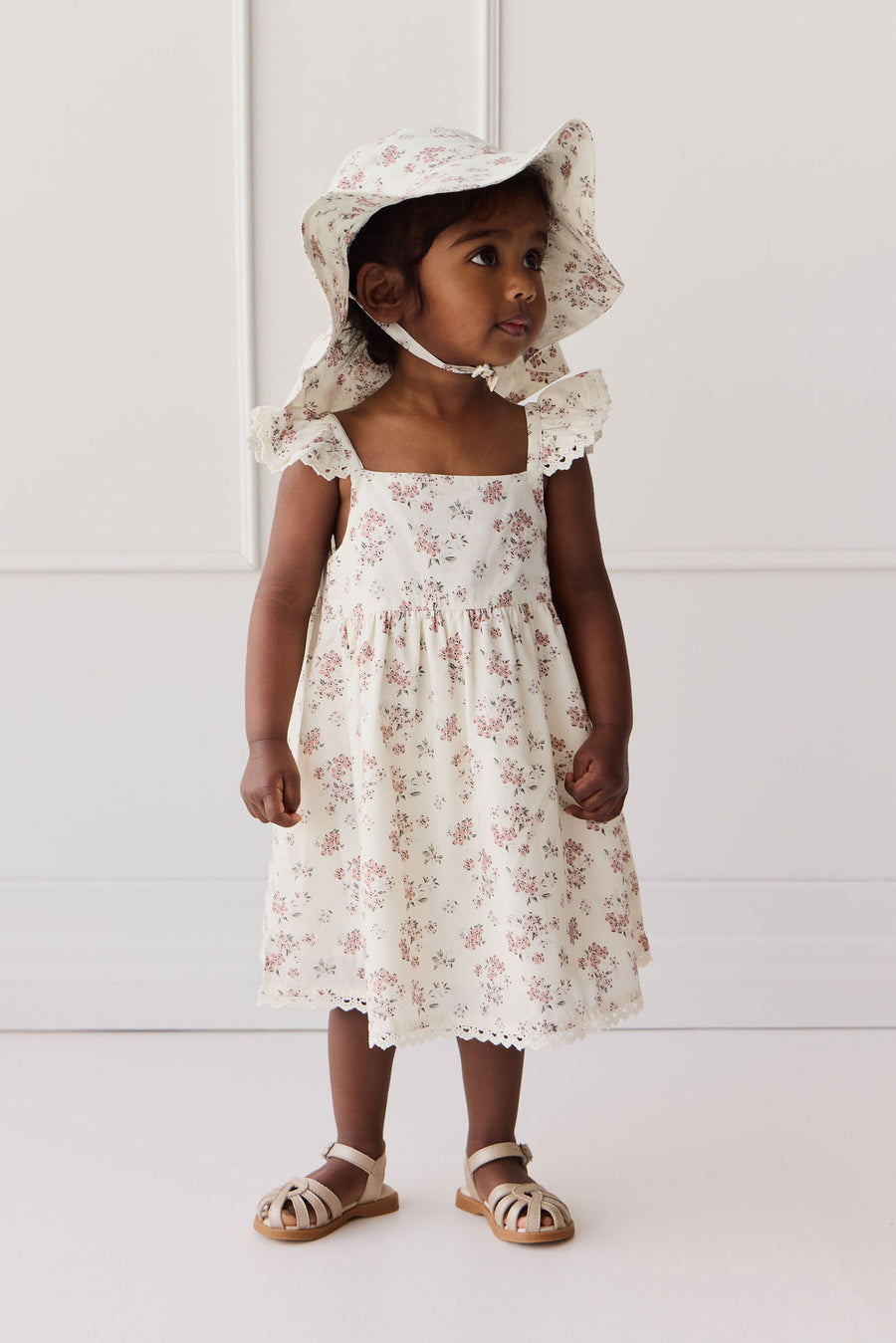 Organic Cotton Elodie Dress - Selena Blush Childrens Dress from Jamie Kay NZ