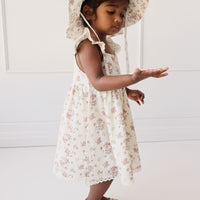 Organic Cotton Noelle Hat - Selena Blush Childrens Hat from Jamie Kay NZ