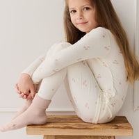 Bamboo Farley Long Sleeve Pyjama Set - Cherry Love Parchment Childrens Pyjama from Jamie Kay NZ