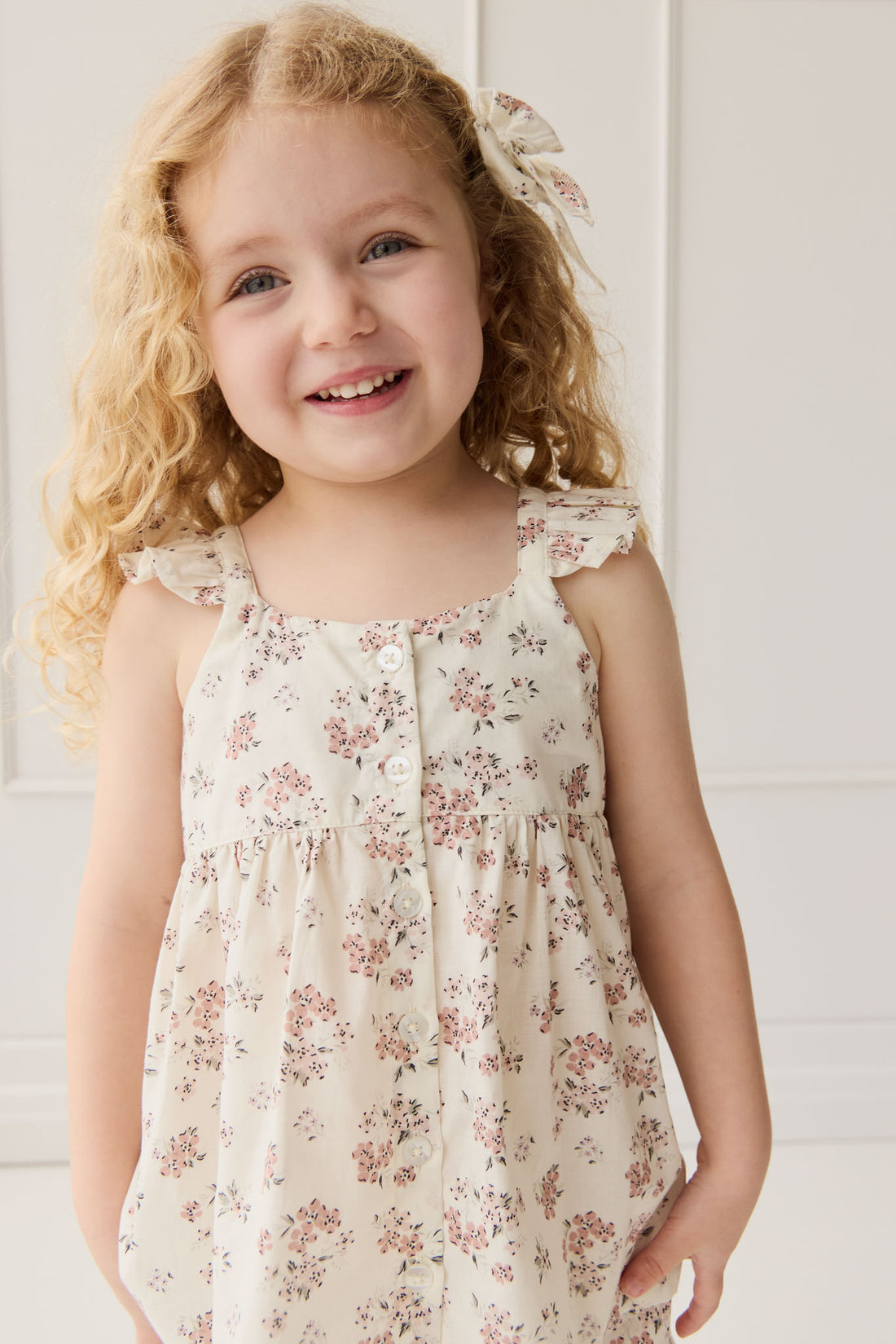 Organic Cotton Leah Top - Selena Blush Childrens Top from Jamie Kay NZ