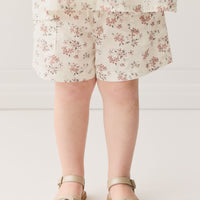 Organic Cotton Emelia Short - Selena Blush Childrens Short from Jamie Kay NZ