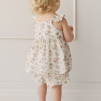 Organic Cotton Emelia Short - Selena Blush Childrens Short from Jamie Kay NZ