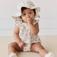 Organic Cotton Annabella Romper - Selena Blush Childrens Bodysuit from Jamie Kay NZ