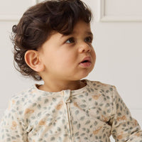 Organic Cotton Reese Zip Onepiece - Freddie Fox Childrens Pyjama from Jamie Kay NZ