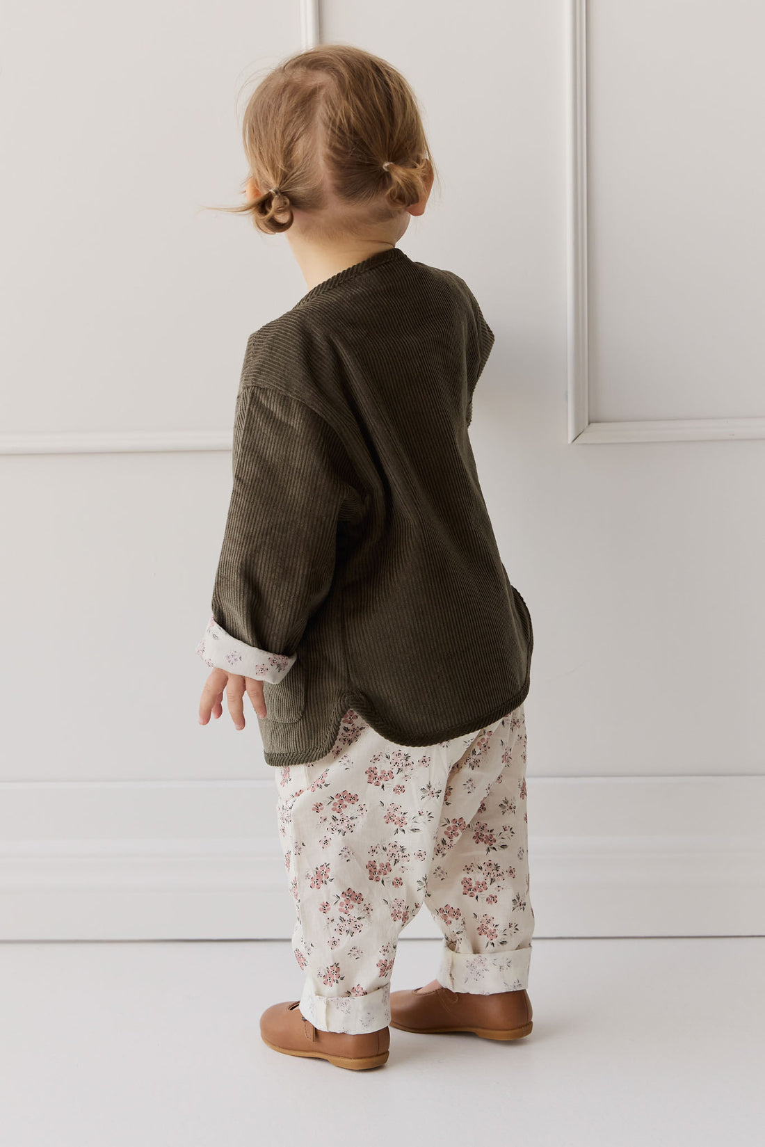 Esther Corduroy Jacket - Khaki/Selena Blush Childrens Jacket from Jamie Kay NZ