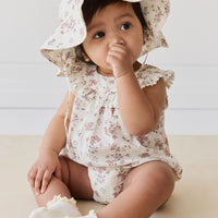 Organic Cotton Noelle Hat - Selena Blush Childrens Hat from Jamie Kay NZ