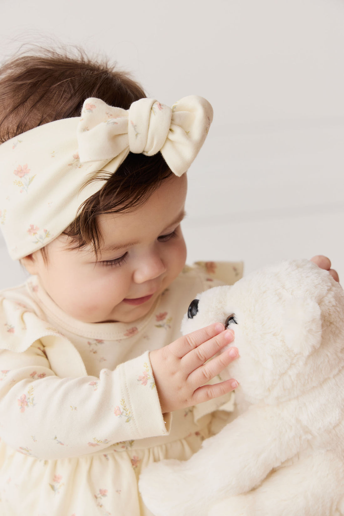 Organic Cotton Headband - Emilia Egret Childrens Headband from Jamie Kay NZ