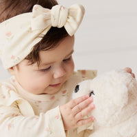 Organic Cotton Headband - Emilia Egret Childrens Headband from Jamie Kay NZ