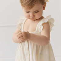 Organic Cotton Muslin Anja Top - Parchment Childrens Top from Jamie Kay NZ