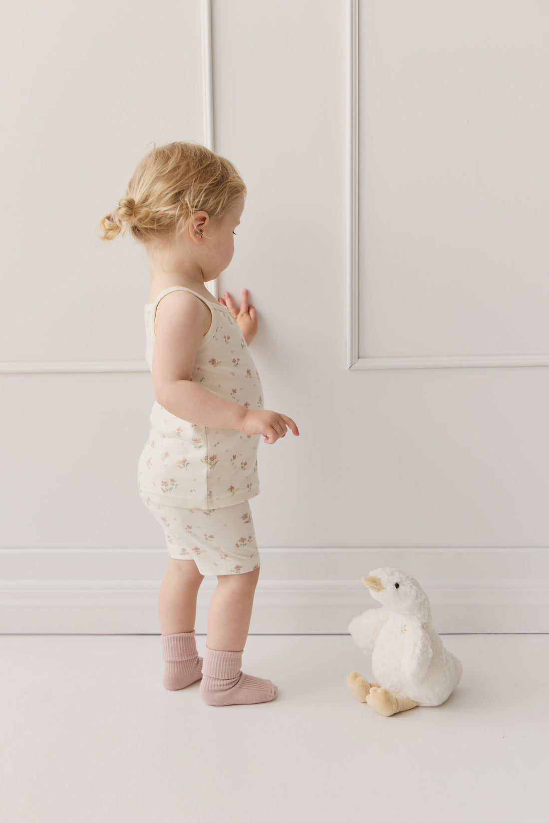 Organic Cotton Everyday Bike Short - Emilia Egret Childrens Short from Jamie Kay NZ