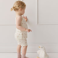 Organic Cotton Everyday Bike Short - Emilia Egret Childrens Short from Jamie Kay NZ