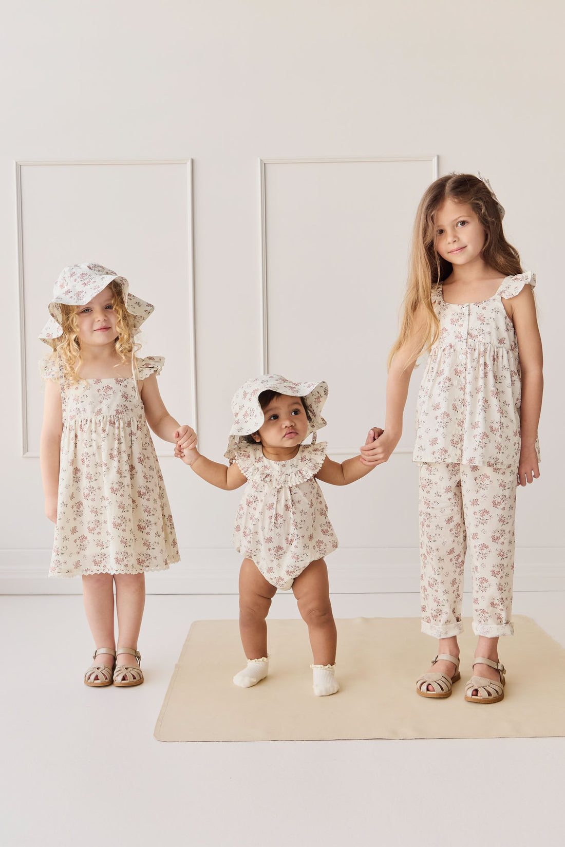 Organic Cotton Annabella Romper - Selena Blush Childrens Bodysuit from Jamie Kay NZ