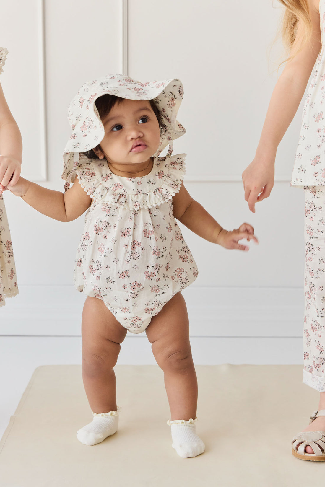 Organic Cotton Annabella Romper - Selena Blush Childrens Bodysuit from Jamie Kay NZ