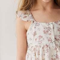 Organic Cotton Leah Top - Selena Blush Childrens Top from Jamie Kay NZ