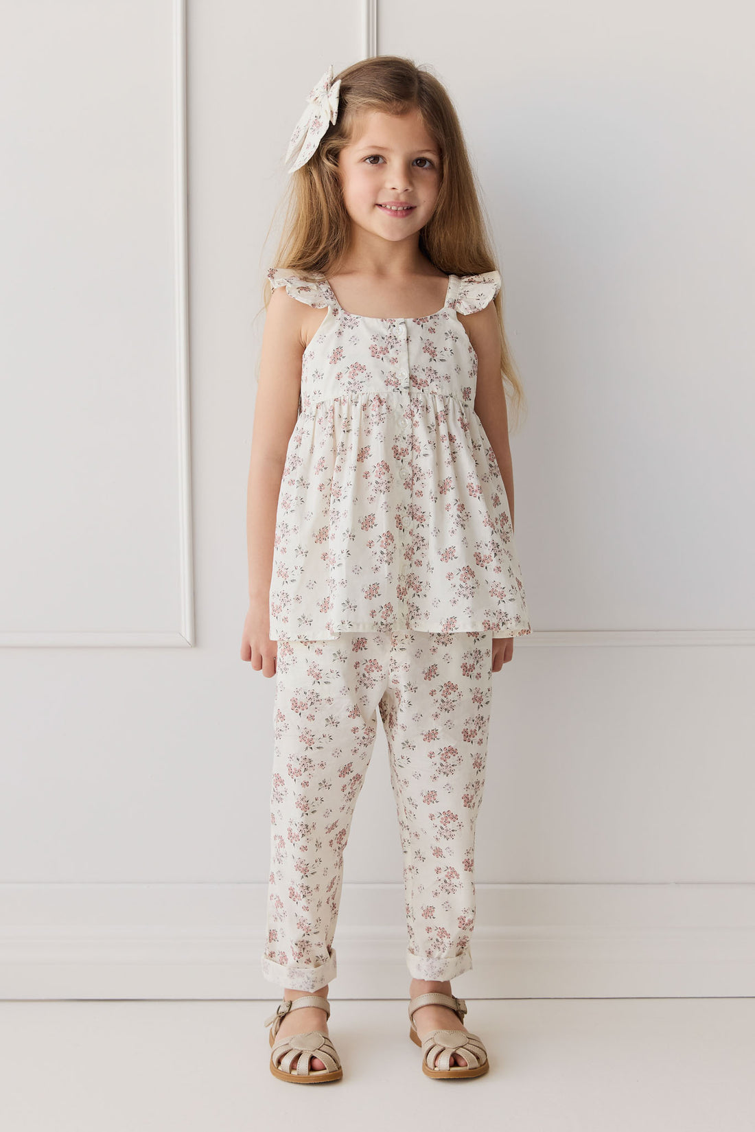 Organic Cotton Leah Top - Selena Blush Childrens Top from Jamie Kay NZ