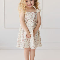 Organic Cotton Elodie Dress - Selena Blush Childrens Dress from Jamie Kay NZ