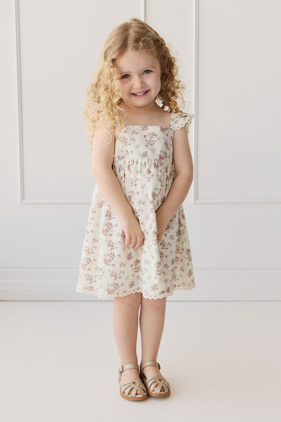 Organic Cotton Elodie Dress - Selena Blush Childrens Dress from Jamie Kay NZ