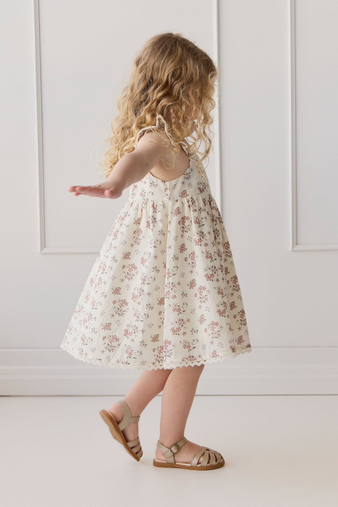 Organic Cotton Elodie Dress - Selena Blush Childrens Dress from Jamie Kay NZ