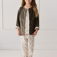 Organic Cotton Elodie Pant - Selena Blush Childrens Pant from Jamie Kay NZ