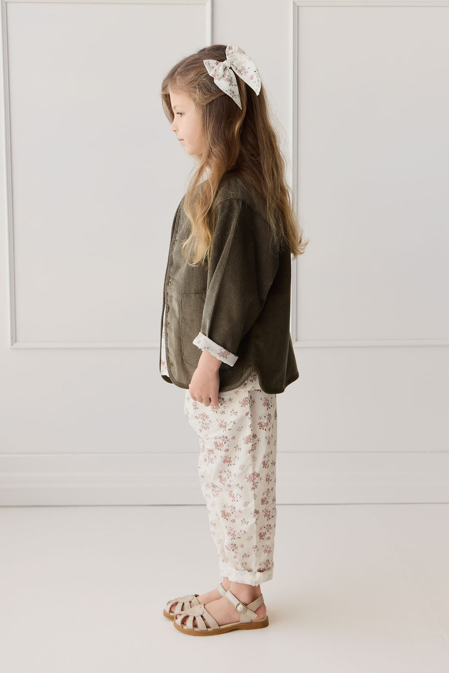 Organic Cotton Elodie Pant - Selena Blush Childrens Pant from Jamie Kay NZ