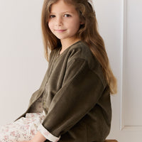 Esther Corduroy Jacket - Khaki/Selena Blush Childrens Jacket from Jamie Kay NZ