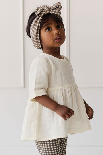 Organic Cotton Muslin Estelle Top - Parchment Childrens Top from Jamie Kay NZ